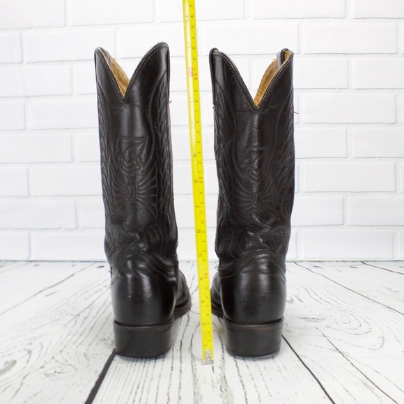 Durango Black Leather Western Moto Boots Size 8.5 - Picture 5 of 8